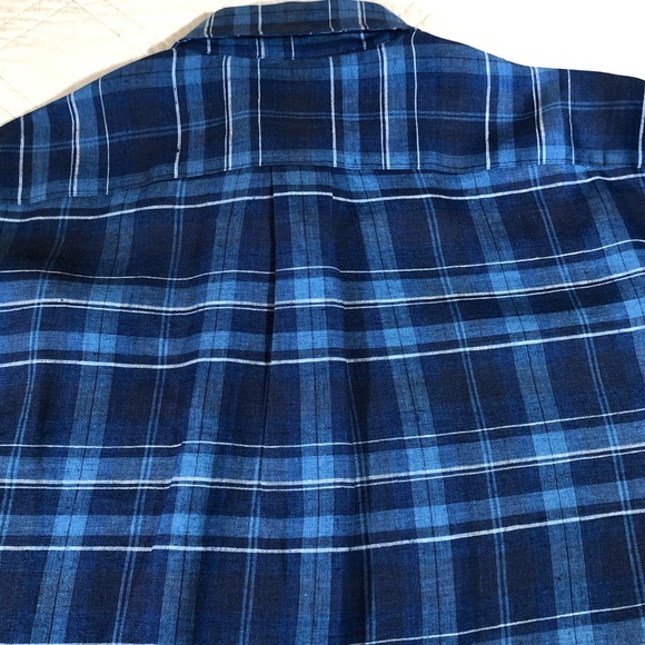 Brooks Brothers Madison Fit Linen Plaid Shirt XL - Picture 4 of 12